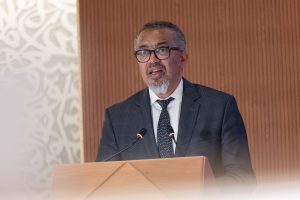 ممبر ممالک تاریخی عالمی صحت اسمبلی میں ڈبلیو ایچ او اور عالمی صحت سے وابستگی کی تصدیق کرتے ہیں